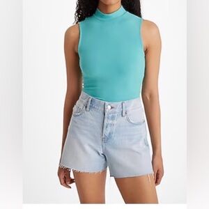 Express Mock Neck Sleeveless Ribbed tank tops (2)  size M